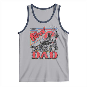 Funny Western Cowboy The Cool Dad Tank Top Father's Day TS11 Athletic Heather Navy Print Your Wear