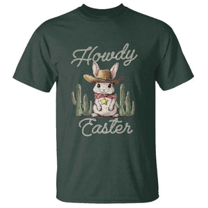 Funny Western Easter Day T Shirt Howdy Easter Country Cowboy Bunny TS11 Dark Forest Green Print Your Wear