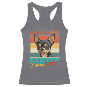 Funny World's Best Farter I Mean Father Racerback Tank Top Dog Dad TS11 Charcoal Print Your Wear