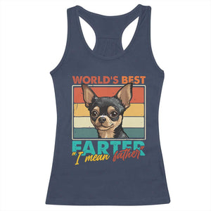 Funny World's Best Farter I Mean Father Racerback Tank Top Dog Dad TS11 Navy Print Your Wear