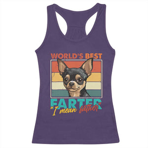 Funny World's Best Farter I Mean Father Racerback Tank Top Dog Dad TS11 Purple Print Your Wear