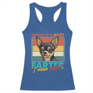 Funny World's Best Farter I Mean Father Racerback Tank Top Dog Dad TS11 Royal Blue Print Your Wear