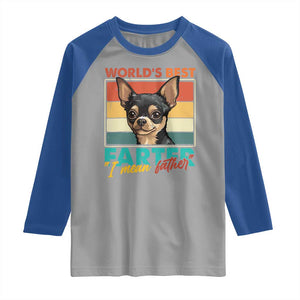 Funny World's Best Farter I Mean Father Raglan Shirt Dog Dad TS11 Sport Gray Royal Print Your Wear