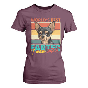Funny World's Best Farter I Mean Father T Shirt For Women Dog Dad TS11 Maroon Print Your Wear