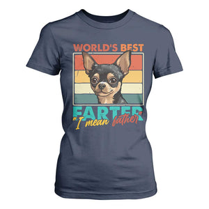 Funny World's Best Farter I Mean Father T Shirt For Women Dog Dad TS11 Navy Print Your Wear