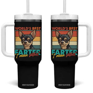 Funny World's Best Farter I Mean Father Tumbler With Handle Dog Dad TS11 One Size: 40 oz Black Print Your Wear