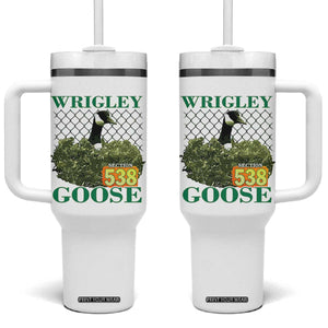 Funny Wrigley Goose Tumbler With Handle Section 538 Chicago TS02 One Size: 40 oz White Print Your Wear