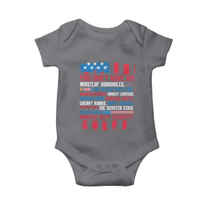 Funny You Dont Have No Whistlin Bugholes Baby Onesie 4th Of July American Flag TS11 Charcoal Print Your Wear