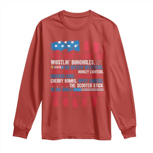 Funny You Dont Have No Whistlin Bugholes Long Sleeve Shirt 4th Of July American Flag TS11 Red Print Your Wear