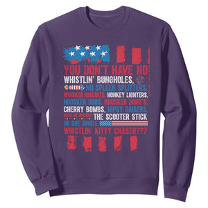 Funny You Dont Have No Whistlin Bugholes Sweatshirt 4th Of July American Flag TS11 Purple Print Your Wear