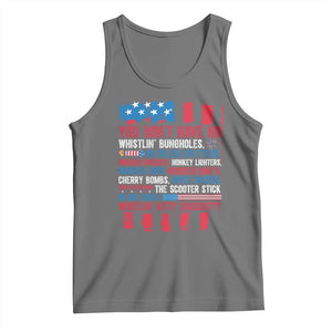 Funny You Dont Have No Whistlin Bugholes Tank Top 4th Of July American Flag TS11 Black Heather Print Your Wear