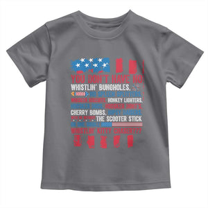 Funny You Dont Have No Whistlin Bugholes Toddler T Shirt 4th Of July American Flag TS11 Charcoal Print Your Wear