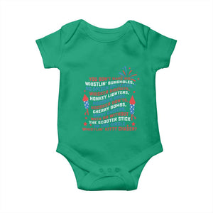 Funny You Dont Have No Whistlin Bungholes Baby Onesie USA Flag 4th Of July TS11 Irish Green Print Your Wear