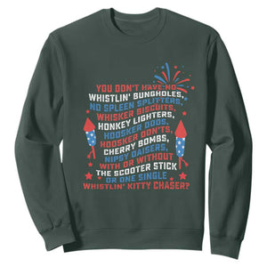 Funny You Dont Have No Whistlin Bungholes Sweatshirt USA Flag 4th Of July TS11 Dark Forest Green Print Your Wear