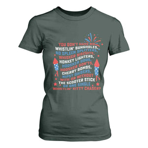 Funny You Dont Have No Whistlin Bungholes T Shirt For Women USA Flag 4th Of July TS11 Dark Forest Green Print Your Wear