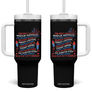 Funny You Dont Have No Whistlin Bungholes Tumbler With Handle USA Flag 4th Of July TS11 One Size: 40 oz Black Print Your Wear