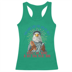 Funny You Look Like The 4th Of July Makes Me Want A Hot Dog Real Bad Racerback Tank Top Eagle Statue Of Liberty TS11 Irish Green Print Your Wear
