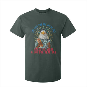 Funny You Look Like The 4th Of July Makes Me Want A Hot Dog Real Bad T Shirt For Kid Eagle Statue Of Liberty TS11 Dark Forest Green Print Your Wear