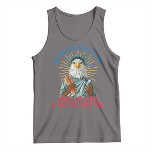 Funny You Look Like The 4th Of July Makes Me Want A Hot Dog Real Bad Tank Top Eagle Statue Of Liberty TS11 Deep Heather Print Your Wear