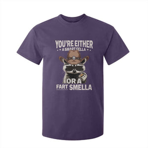 Funny You're Either A Smart Fella Or A Fart Smella T Shirt For Kid Cowboy Racoon TS11 Purple Print Your Wear