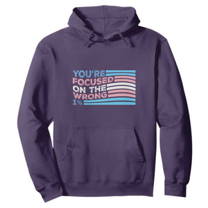 Funny You're Focused On The Wrong 1% Hoodie Bi Transgender LGBT TS11 Purple Print Your Wear