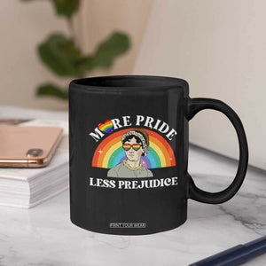 Gay Pride Coffee Mug More Pride Less Prejudice LGBT Pride Month TS02 Print Your Wear
