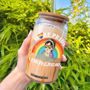 Gay Pride Glass Can More Pride Less Prejudice LGBT Pride Month TS02 Print Your Wear