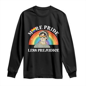 Gay Pride Long Sleeve Shirt More Pride Less Prejudice LGBT Pride Month TS02 Black Print Your Wear