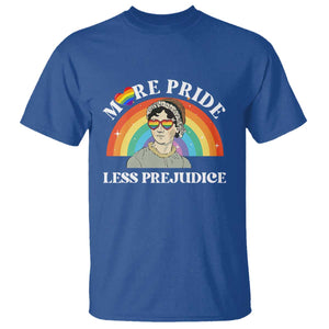 Gay Pride T Shirt More Pride Less Prejudice LGBT Pride Month TS02 Royal Blue Print Your Wear