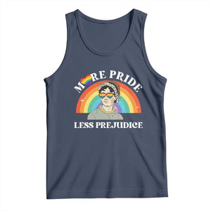 Gay Pride Tank Top More Pride Less Prejudice LGBT Pride Month TS02 Navy Print Your Wear