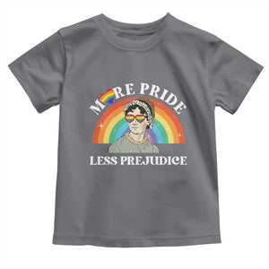 Gay Pride Toddler T Shirt More Pride Less Prejudice LGBT Pride Month TS02 Charcoal Print Your Wear