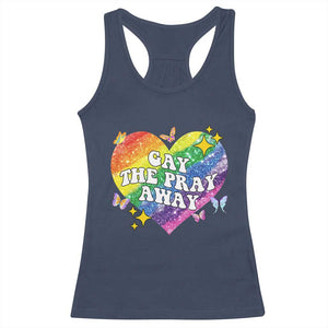 Gay the Pray Away Racerback Tank Top LGBTQIA Say Gay Pride Month TS02 Navy Print Your Wear