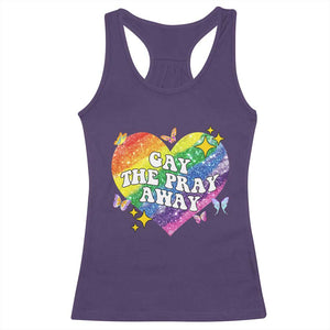 Gay the Pray Away Racerback Tank Top LGBTQIA Say Gay Pride Month TS02 Purple Print Your Wear