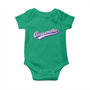 Geauxmaha Vintage Throwback Design Baby Onesie Gold Baseball Fan TS02 Irish Green Print Your Wear