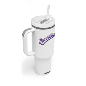 Geauxmaha Vintage Throwback Design Tumbler With Handle Gold Baseball Fan TS02 Print Your Wear