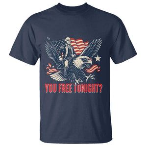 George Washington Rides Bald Eagle T Shirt You Free Tonight Patriotic 4th of July TS02 Navy Print Your Wear