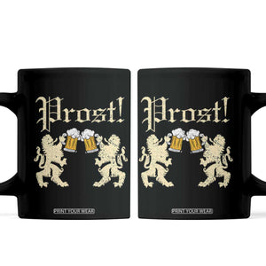 German Prost Coffee Mug Lion Cheers Beer Drinking Oktoberfest TS11 Black Print Your Wear
