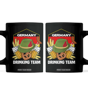 Germany Drinking Team Coffee Mug Germany Beer Festivals Oktoberfest Alpine hat Barley TS11 Black Print Your Wear