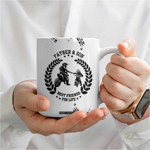 Gifts For Dad From Son Coffee Mug Dirt Bike Dad Bike Biker MX Motocross Rider TB10 Print Your Wear
