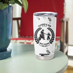 Gifts For Dad From Son Tumbler Cup Dirt Bike Dad Bike Biker MX Motocross Rider TB10 Print Your Wear