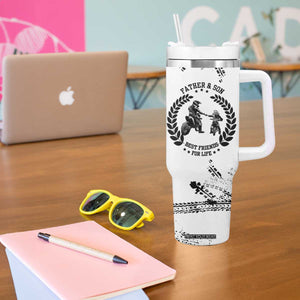 Gifts For Dad From Son Tumbler With Handle Dirt Bike Dad Bike Biker MX Motocross Rider TB10 Print Your Wear
