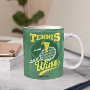 Gifts for Tennis Player Coffee Mug Today's Good Mood Is Sponsored By Tennis And Wine TB09 Print Your Wear
