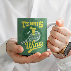 Gifts for Tennis Player Coffee Mug Today's Good Mood Is Sponsored By Tennis And Wine TB09 Print Your Wear