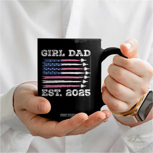 Girl Dad Est. 2025 Coffee Mug American USA Flag Pink Dad Fathers Day TS10 Print Your Wear
