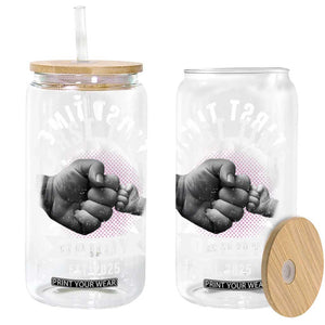 Girl Dad Est. 2025 Glass Can Fist Time Daddy To Be TS10 Black Print Your Wear