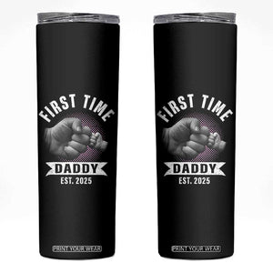 Girl Dad Est. 2025 Skinny Tumbler Fist Time Daddy To Be TS10 Black Print Your Wear