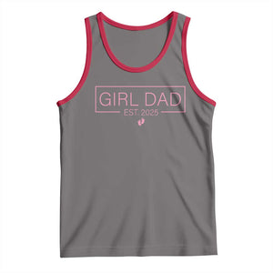 Girl Dad Est. 2025 Tank Top Expect Baby 2025 Fathers Day TS10 Deep Heather Red Print Your Wear
