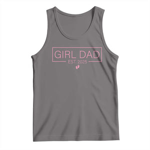 Girl Dad Est. 2025 Tank Top Expect Baby 2025 Fathers Day TS10 Deep Heather Print Your Wear
