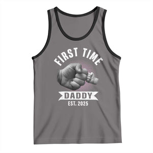 Girl Dad Est. 2025 Tank Top Fist Time Daddy To Be TS10 Deep Heather Black Print Your Wear