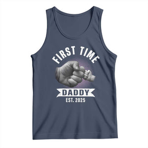 Girl Dad Est. 2025 Tank Top Fist Time Daddy To Be TS10 Navy Print Your Wear